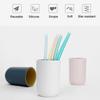 6pcs Silicone Soft Reusable Drinking Straws Flexible Straws for Over 6 Months Old Children
