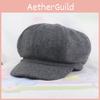 Chic And Stylish Women Vintage Solid Wool Gatsby Newsboy Octagonal Hat Cabbie Driver Cap