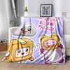 Мягкое плюшевое одеяло Happy Rocky, Foxy и Boxy Lankybox, фланелевое одеяло для гостиной, спальни, кровати, дивана, пикника
