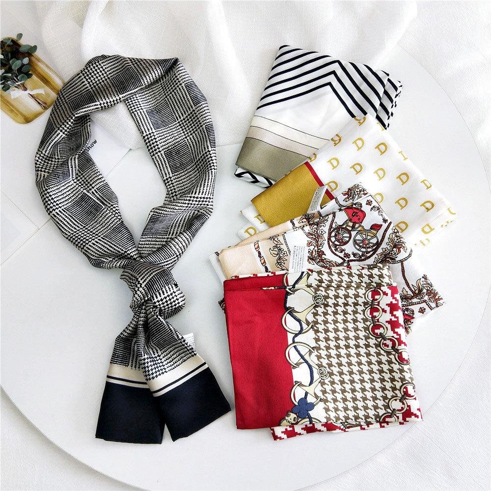 New Scarves Silk Scarves Women'S Spring And Autumn Season Long Decorative Professional Scarves Summer Thin Styles Paired With Shirts Stylish