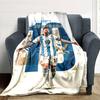 Messi Customize Text Blanket Gift Personalized Blanket Warmthful Decor Great for Nap Office Chair Seaside Living Room Four Seasons Multipurpose