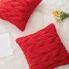 Corduroy Throw Pillowcase Soft Woven Fried Dough Twists Removable Throw Pillow Cover for Living Space