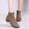 Women's Winter Boots  New Suede Dress Women Warm Boots Fashion Mid-Heel Wool Warm Women's Ankle Boots