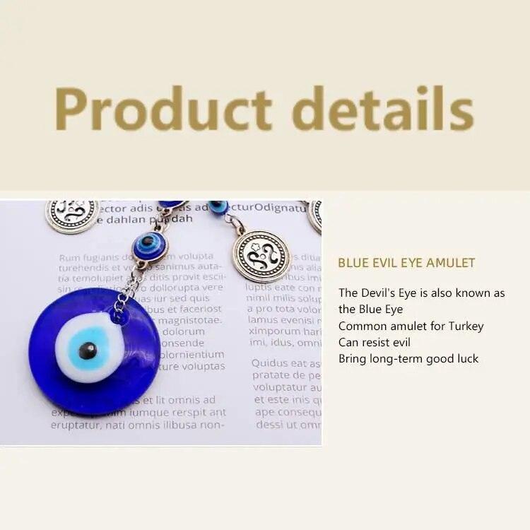 Турецкий кулон с голубыми глазами, украшение для голубых глаз, настенный амулет, приносит удачу, подвесное украшение, украшение для дома, поделки
