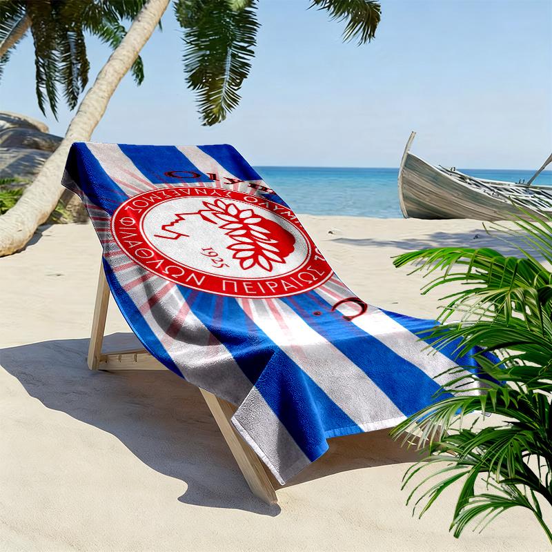 Olympiacos Print Beach Towel, Large Soft Quick Dry Towel for Beach Camping Swimming