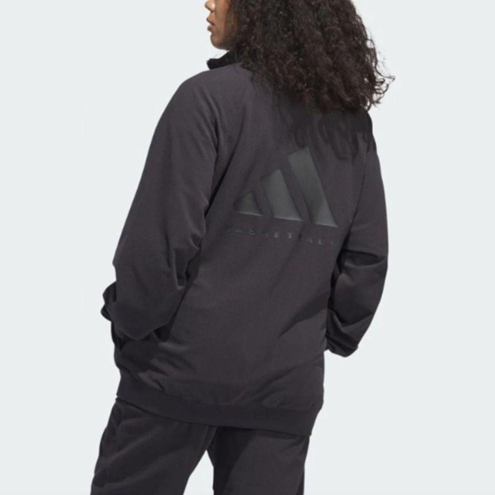 Adidas Коллекция 2024 Chapter 01 Однотонная спортивная куртка в баскетбольном стиле Верхняя одежда унисекс Угольно-черный IT2471