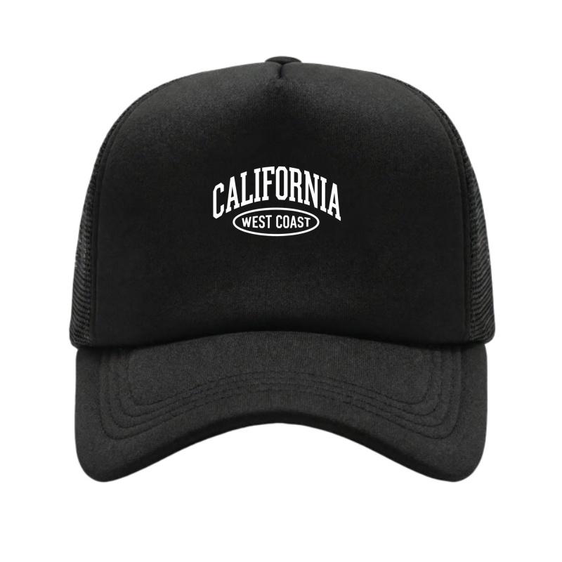 Регулируемая бейсболка с принтом Калифорнии Классическая Snapback Шляпа "Папа" Дышащая сетчатая шляпа Для гольфа, рыбалки, активного отдыха Кепка от солнца