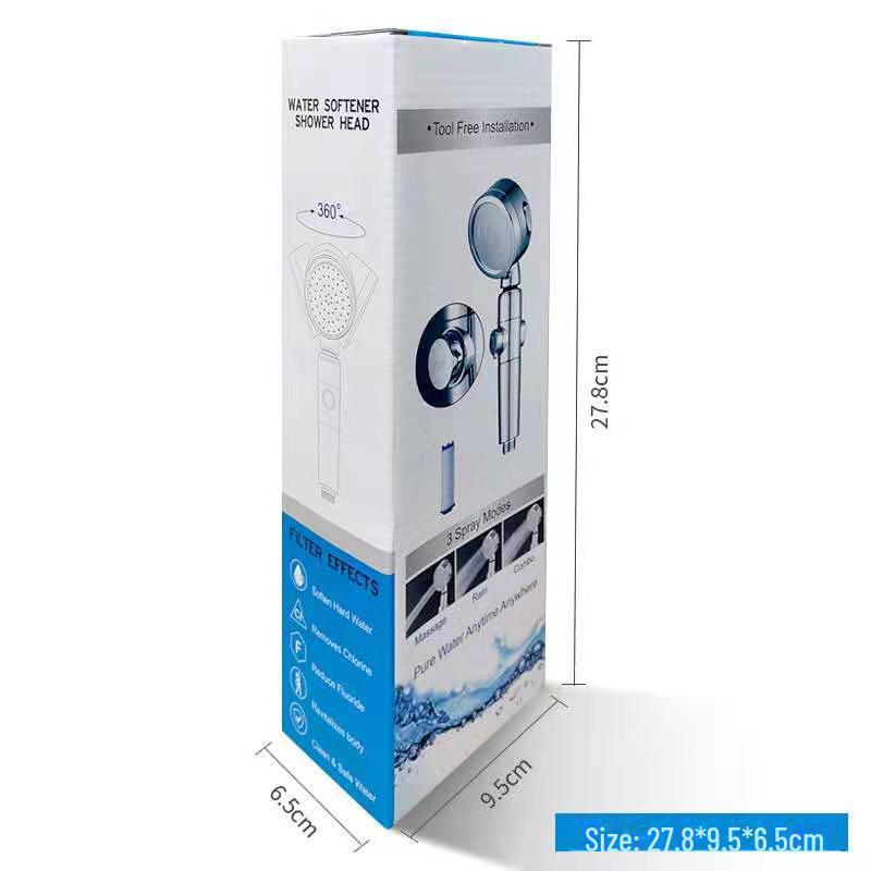 Ручная душевая лейка под давлением с фильтром для воды и функцией остановки нажатием одной кнопки