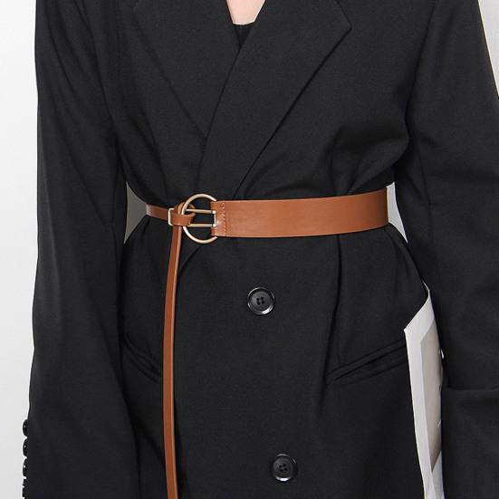 Imitation Leather Women Belt Adjustable Waist Circumference Dress Shirt Coat Waistband Fashion Accessories