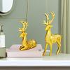 2 шт., орнамент в виде лося, изысканный набор скульптур оленя, элегантный орнамент в виде оленя для праздника, рождественского украшения