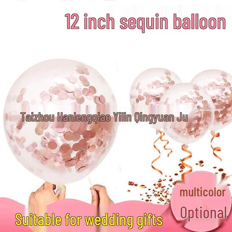 12-дюймовые прозрачные латексные шары с конфетти и блестками для свадеб, дней рождения и праздничных торжеств