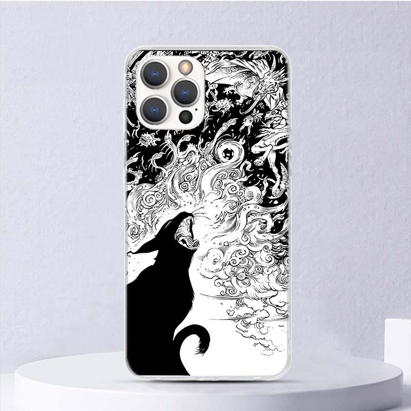 Чехол Witch And Cat Цветной Милый Мягкий Чехол Для iPhone 16 17 Air 16E 15 Plus 11 12 13 Mini 14 Pro Max Чехол Для Телефона Apple 7 8 SE Coque F
