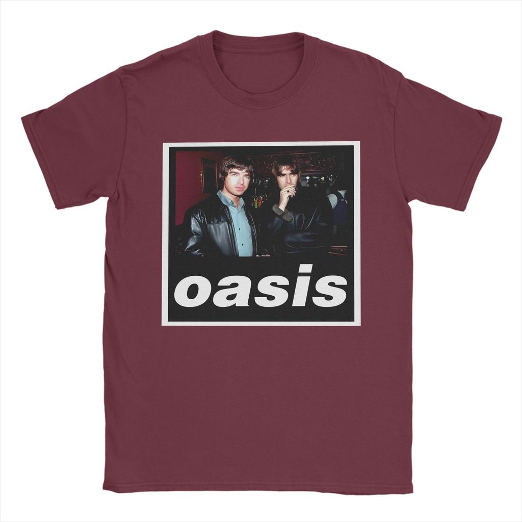 Новинка Футболки с принтом рок-группы O-Oasis Мужские с круглым вырезом с коротким рукавом Летние топы 100% Хлопок