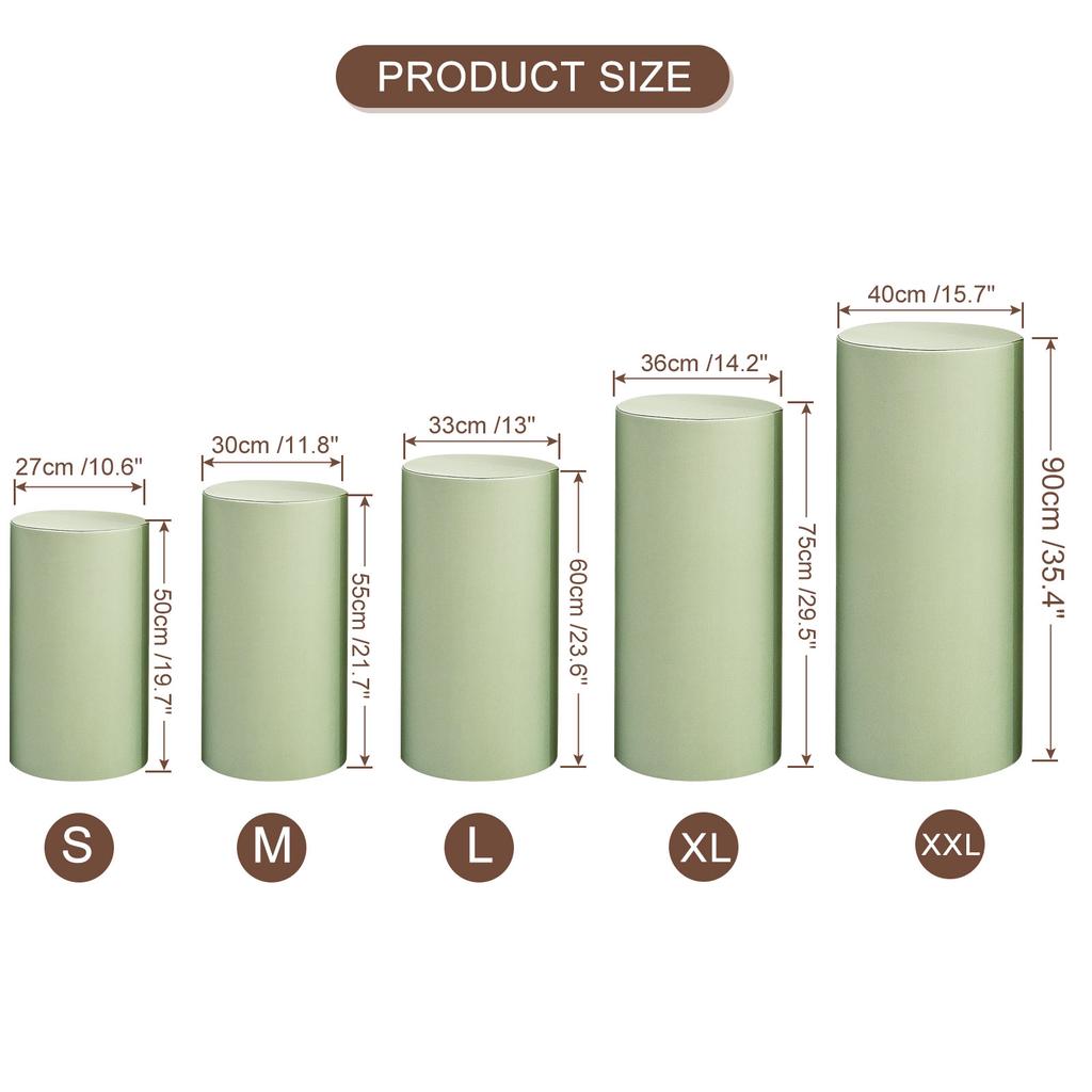 3/5 шт. Чехол для плинтуса, эластичный чехол для пьедестала, колонны, цилиндра, цилиндрические чехлы из спандекса для подставки для украшения на день рождения, свадьбу