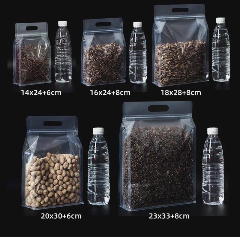 Прозрачные утолщенные пакеты с застежкой Ziplock для упаковки продуктов питания, орехов, сухофруктов и новогодних товаров