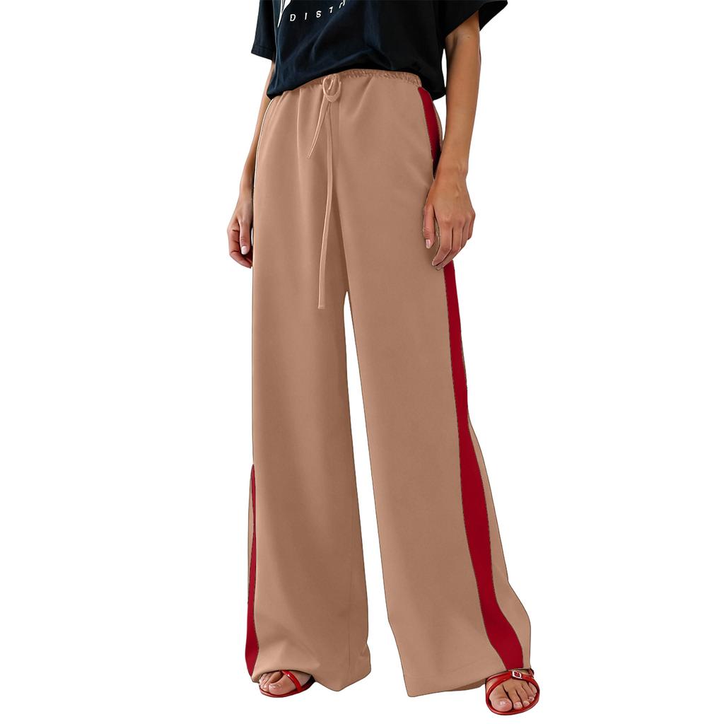 Женские брюки-клеш, летние повседневные струящиеся брюки-клеш.