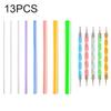13Pcs/set DIY Pottery Sculpture Point Drill Pen Ceramic Tool Clay Mandala Dotting Tool