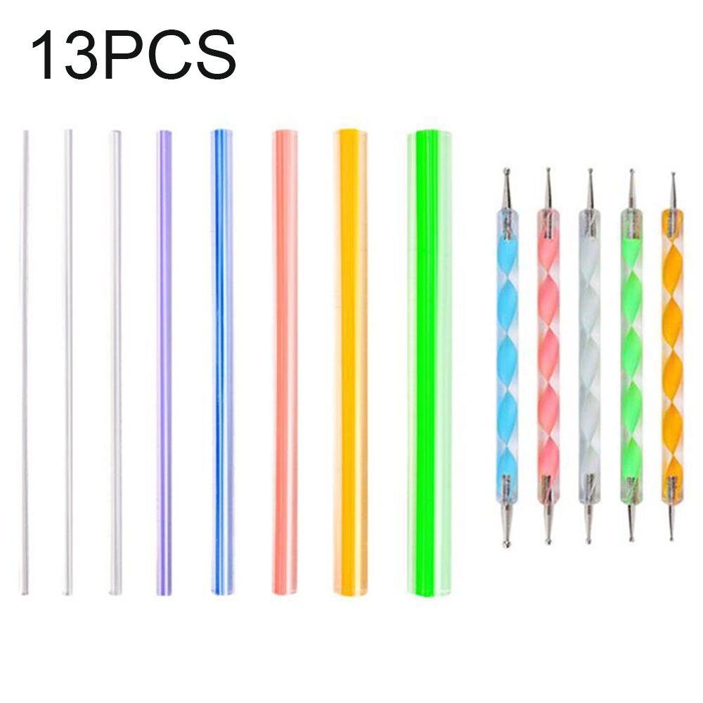 13Pcs/set DIY Pottery Sculpture Point Drill Pen Ceramic Tool Clay Mandala Dotting Tool