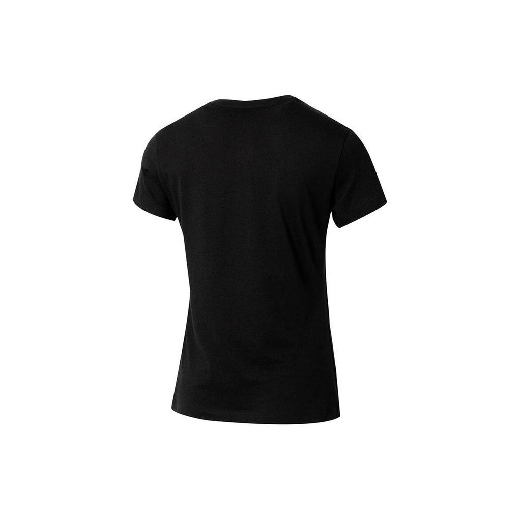 Puma Solid Color Casual Comfortable Breathable Fitness Training Sports Fashion Trend Round Neck Short Sleeve T-Shirt Women Tops Black 630561-01