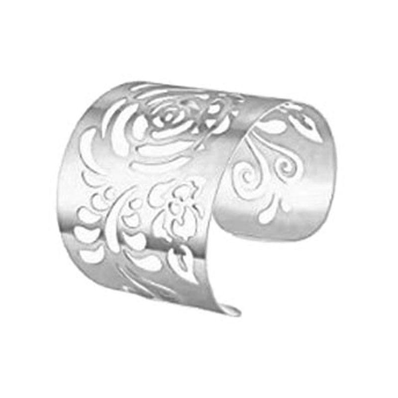 Преувеличенный браслет с полым отверстием в виде цветка, модный, с индивидуальностью, с высоким чувством стиля, простой, легкая роскошь, женские украшения