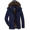 Winter Jacket Men's Plus Size Cotton Padded Warm Parka Coat Casual  Hooded Fleece Long Male Jacket Windbreaker