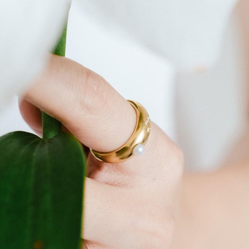 Вечерний колокольчик [серебро925] кольцо София (золото)