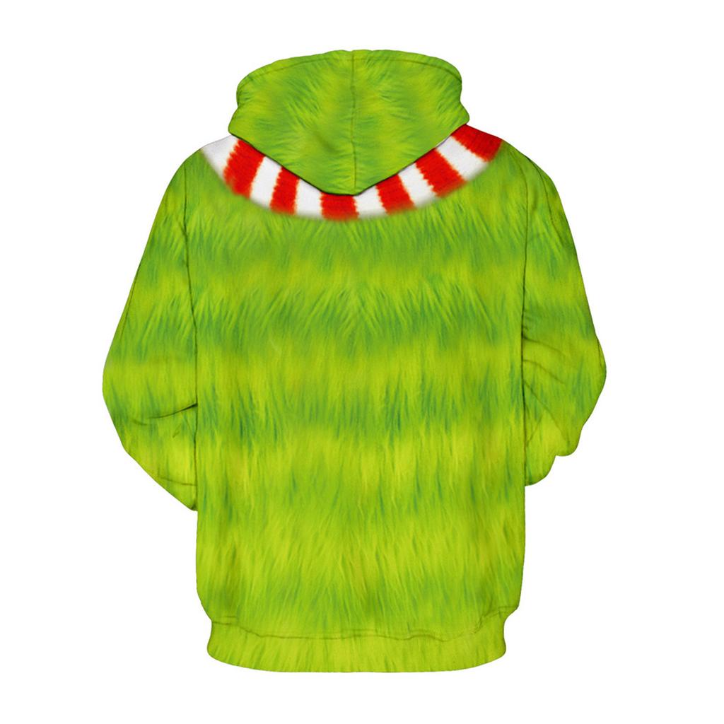 Рождественский модный свободный мужской и женский тонкий свитер с капюшоном