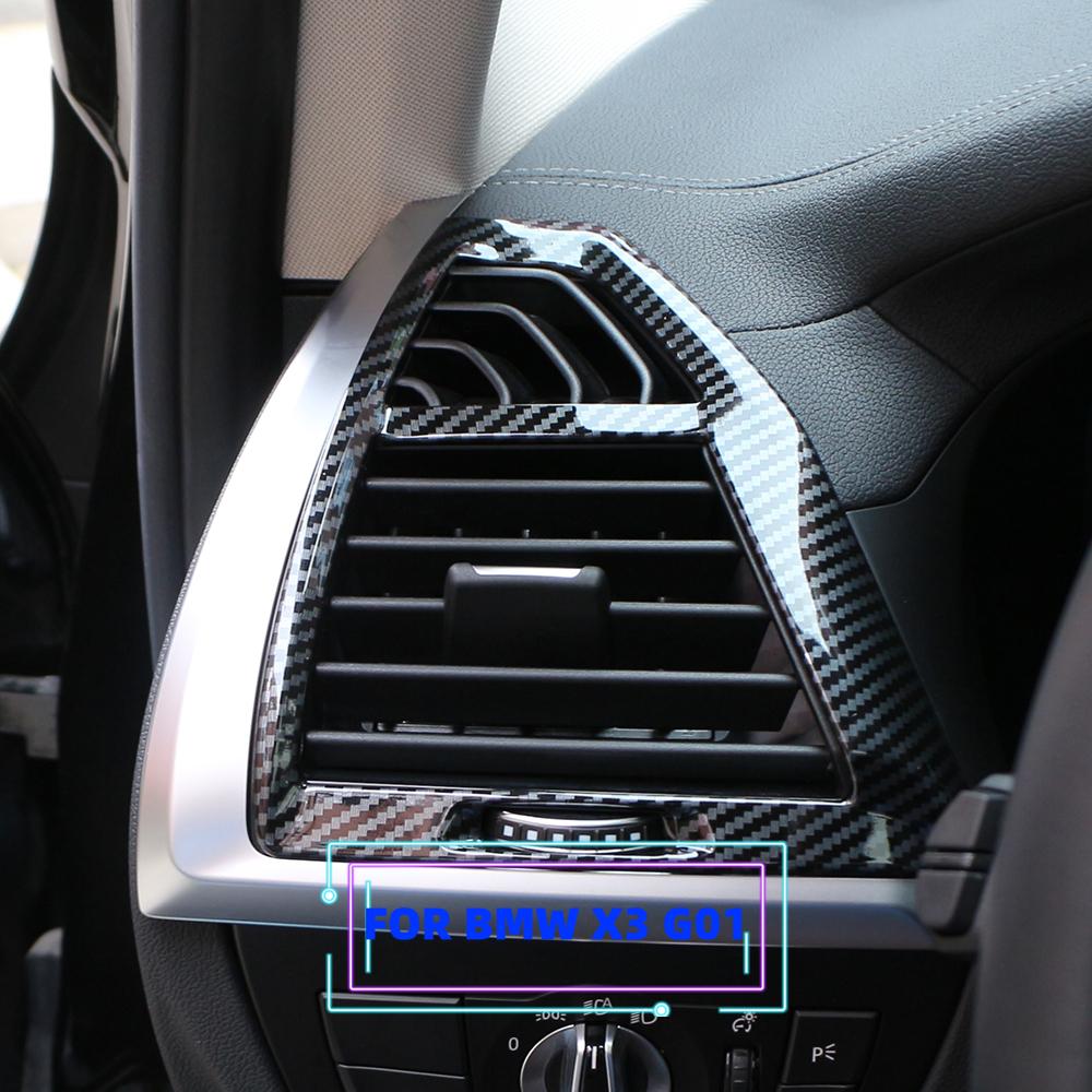 2pcs ABS LHD Front Side Air Vent Cover Trim Stickers for BMW X4 G02 X3 G01 2018 - 2026 Car Air Outlet Panel Sticker Accessories