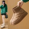 Fleece High-top Boots for Women's 2025 Winter Non-slip Versatile New Student Ins Tide Korean Version of Thermal Socks Boots Cotton Shoes K2901