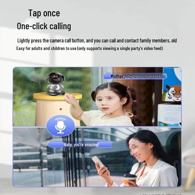 360° WiFi Home Monitoring Camera with HD, One-Key Call, and Remote Tracking