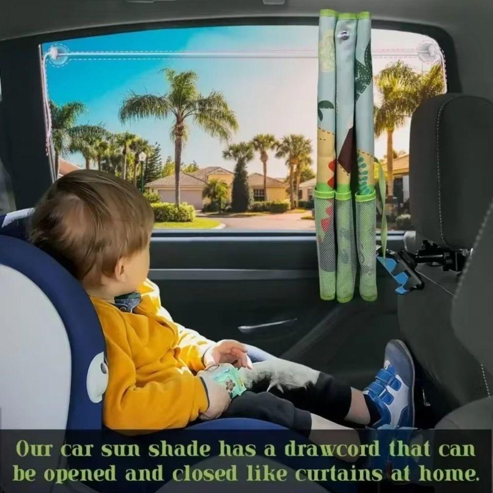 Telescopic Window Sun Screen Adjustable Car Window Sunshade Car Suction Shade Curtain  Summer