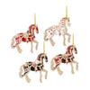 Rhinestone Horse Ornament Elegant Christmas Tree Decoration with Keychain 2D Acrylic Hanging Decor Equestrian Gift for Horse Lovers