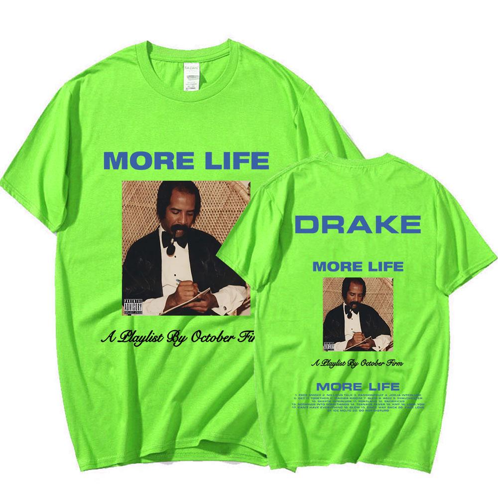Rapper Drake Tshirt Music Album More Life Graphic Tshirts Unisexs Womens Vintage Gothic Hip Hop Oversized T Shirts Streetwear