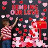 89PCS Valentine's Day Bulletin Board Decoration Set Heart Bulletin Board Borders Sending Our Love Cutouts for Bulletin Board Happy Valentine's Day