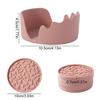 6pcs/Set Round Cup Pad Tabletop Protection Tea Mat Silicone Drink Coaster Set  Hotel Restaurant