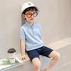 Children's Summer Polo Shirt, Short-Sleeved Pique Cotton, Turn-Down Collar, School Uniform, Boys & Girls' Clothing