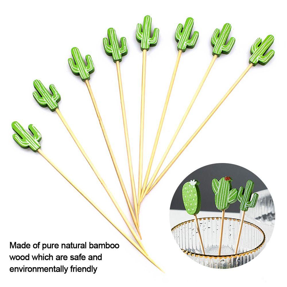 Salad Sandwich Toothpicks Fruit Sticks Handmade Toothpicks Food Fruit Cocktail Decor Bamboo Picks