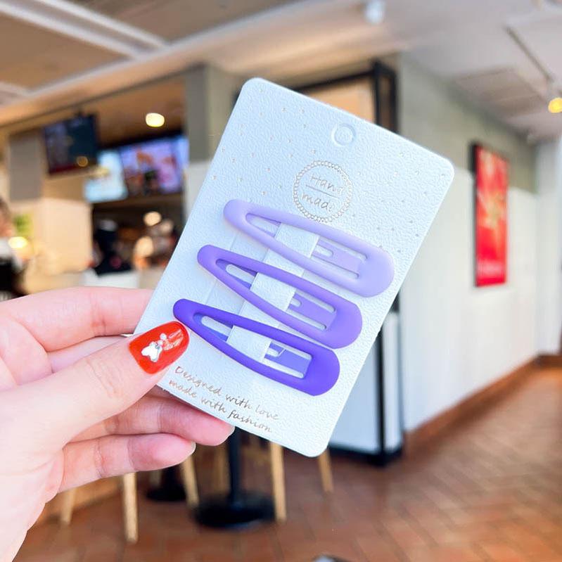 3 шт., матовые заколки для девочек, овальные, треугольные и квадратные заколки для волос со звездами для детей, заколки для волос, заколки для волос Click Clack