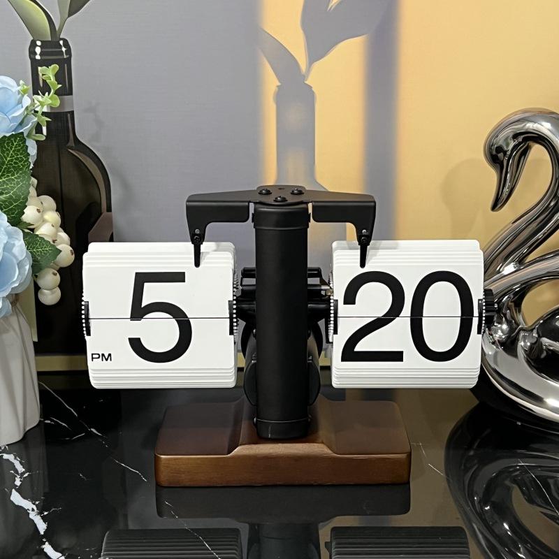 Креативные настольные часы, настольные часы, европейские креативные перекидные настольные часы, ретро-перекидные настольные часы, механические автоматические перекидные часы