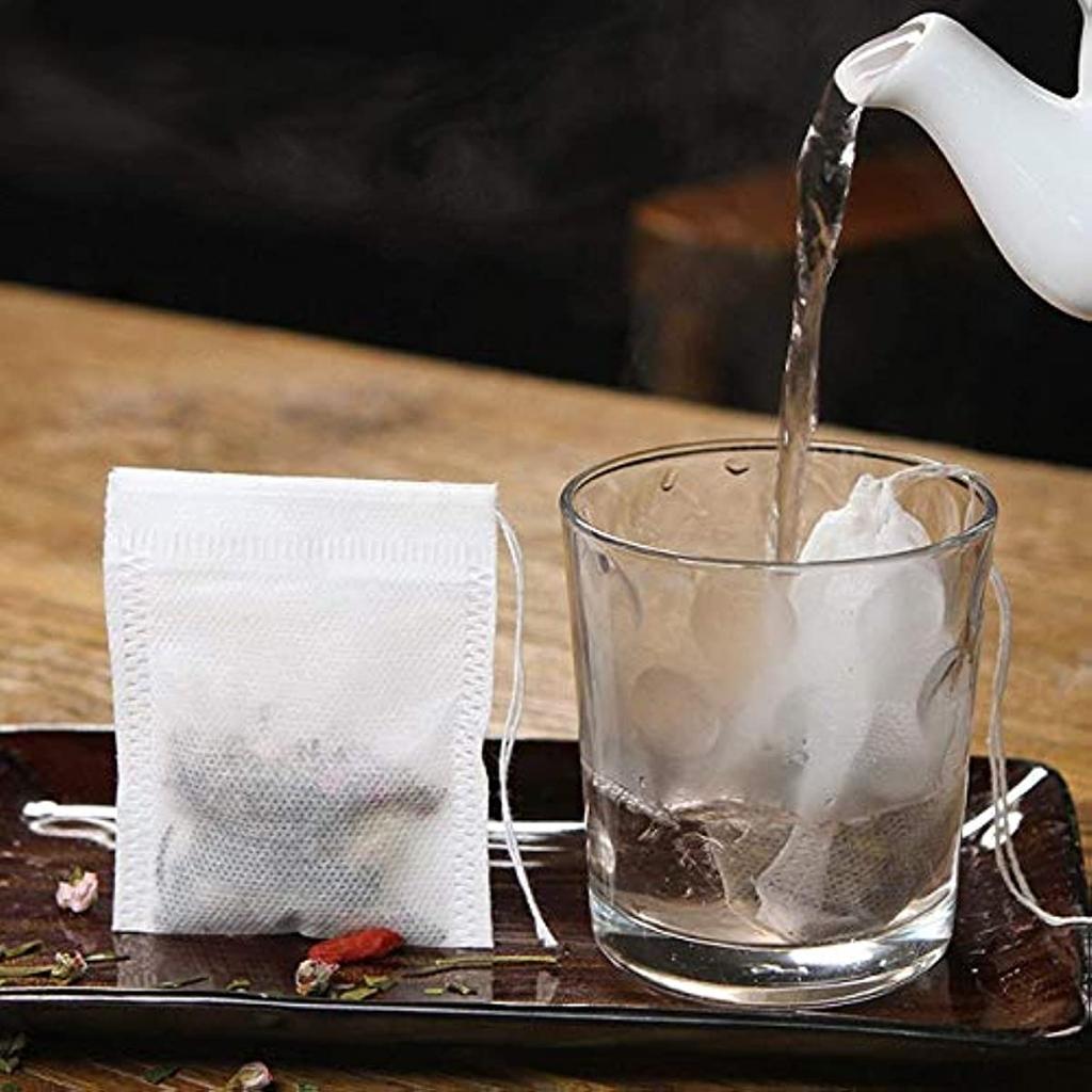 100Pcs Disposable Tea Bags For Loose Leaf Tea, Empty Tea Bags For Loose Tea With Drawstring, Natural Tea Filter Bags For Loose Tea (3.54 X 2.75 Inch)