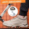 Модная летняя защитная обувь для мужчин, дышащие рабочие кроссовки, легкие рабочие ботинки со стальным носком, устойчивые к проколам, мужская рабочая обувь, мужская обувь
