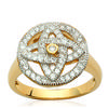 Gold Plated Ring 'Goddess' White Gold - 15 Mm