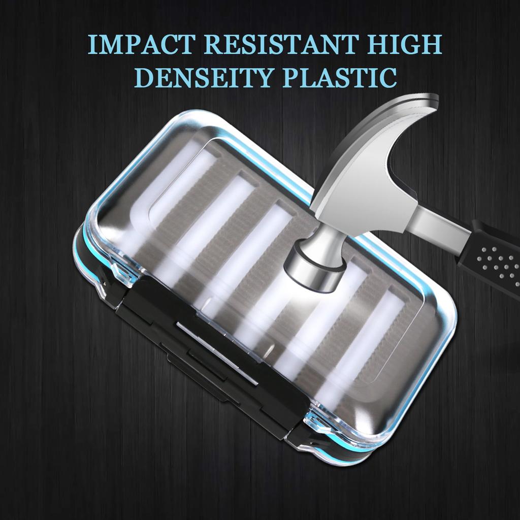 M MAXIMUMCATCH Maxcatch водонепроницаемый ящик для нахлыста с двойной прозрачной крышкой размер коробки для нахлыста (ДС Черный, Д)