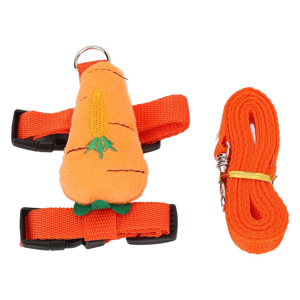 Carrot Type Rabbits Harness Leash Set Regulable Decorative Lovely Looking for Pet Rabbits