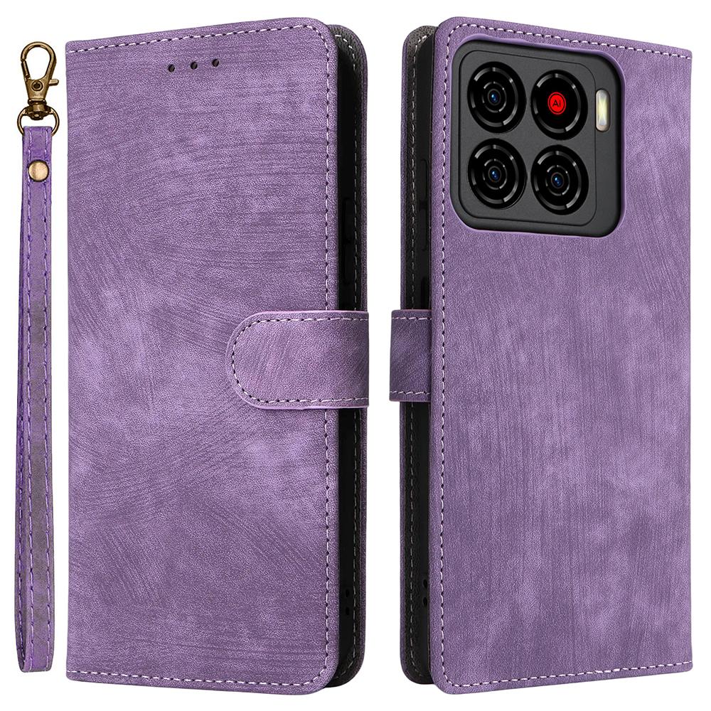 Для ZTE Blade A56 Чехол-кошелек с RFID-защитой из ПУ кожи Чехол для телефона Подставка с ремешком