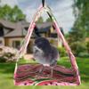 1PCS Spring Summer Canvas Pet Hammock Hanging Cave Bed for Parrots and Other BirdsWatermelon L