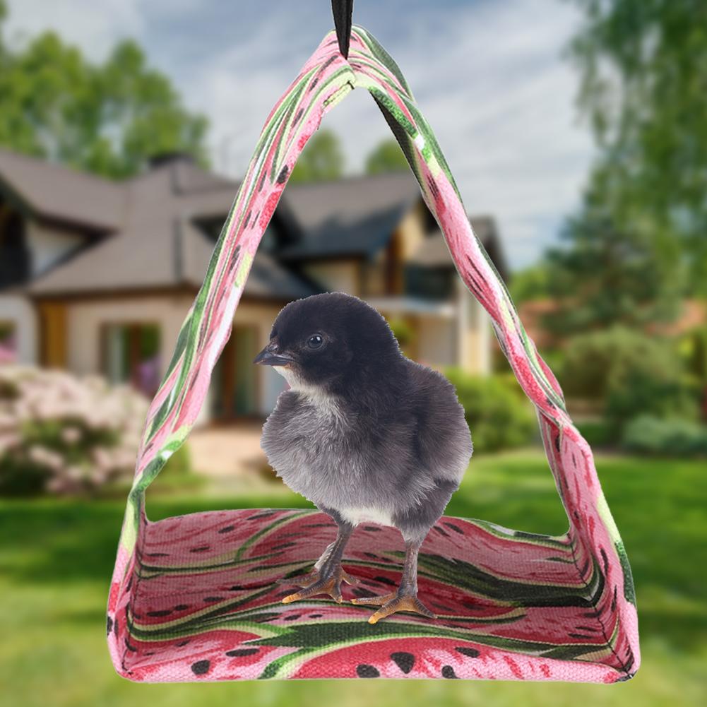1PCS Spring Summer Canvas Pet Hammock Hanging Cave Bed for Parrots and Other BirdsWatermelon L