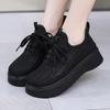 Fashion Womens Mesh Shoes Breathable Casual Shoes Fashion Thick-Soled Sneakers for Women Lace Up Platform Vulcanized Shoes Zapatos Mujer