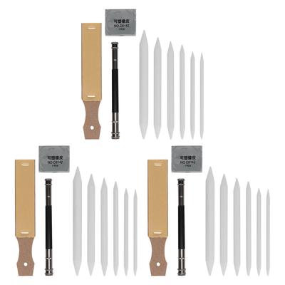 Инструменты для эскизов 18 растушевок 3 наждачных бумаги Набор инструментов для эскизов с равномерным распределением для студента