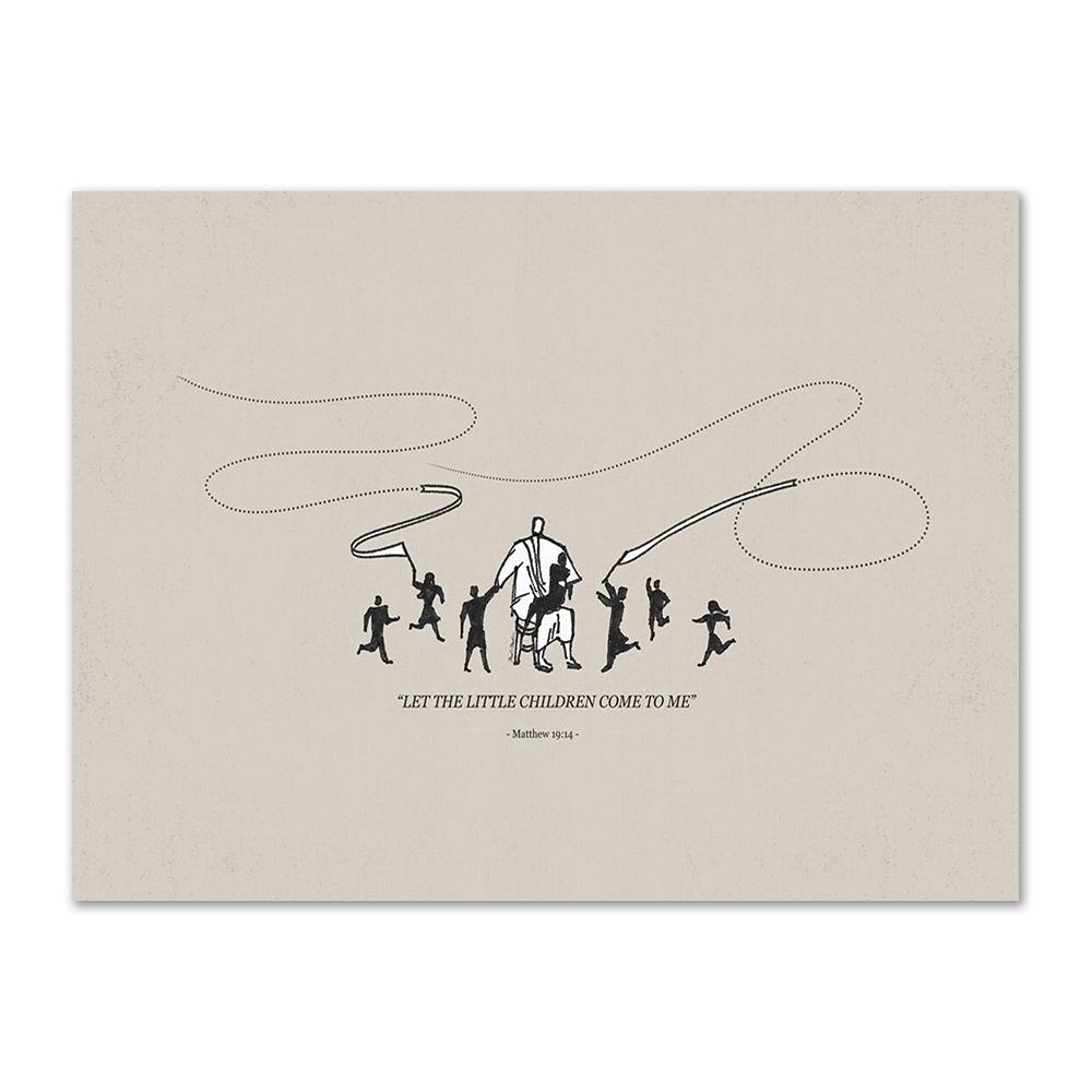 Let the Children Come To Me Quote Wall Art Bible Verses Canvas Painitng Jesus Scriptures Nursery Wall Poster Canvas Poster Art